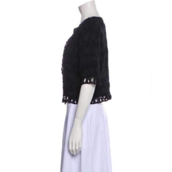 Diane Von Furstenberg Black Crochet Cardigan - Picture 2 of 13